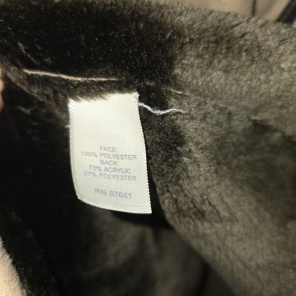 J. Jill Faux Fur Faux Suede Coat Jacket Woman's Size S Light Brown Warm Soft - Picture 6 of 6
